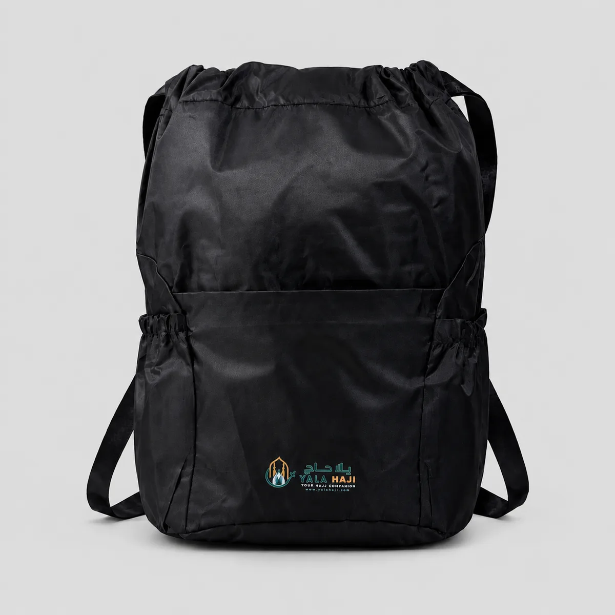 Premium Waterproof Drawstring Shoe Bag – Black